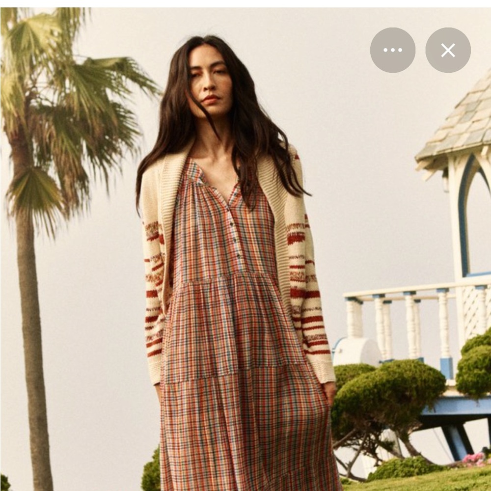 The Great. Sunset Landscape Lodge Cardigan Sweater - Picture 4 of 8
